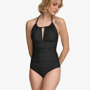 Calvin Klein Keyhole-Neck One-Piece Swimsuit | Size 6 | NWT | Tummy Control